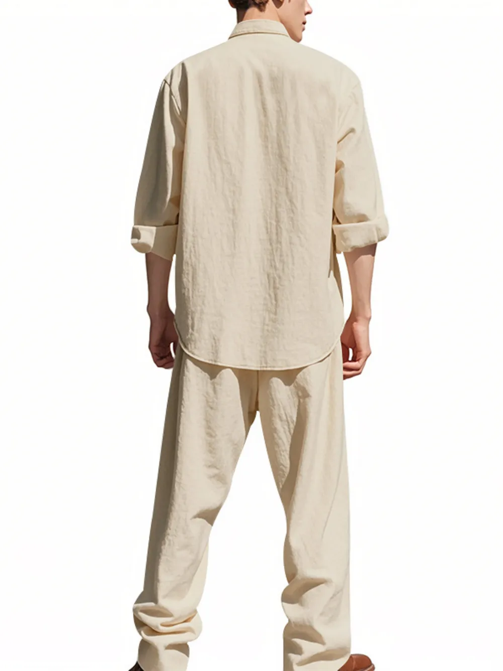 Men's Full Size Button Up Shirt and Pants Set Plus Size, image 8