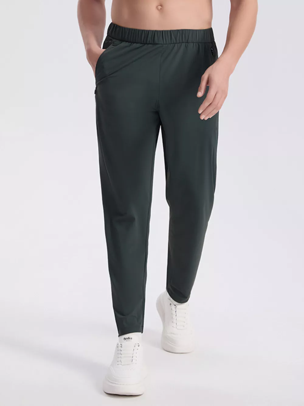 Men's Plus Size Elastic Waistband Active Joggers with Pockets, image 3
