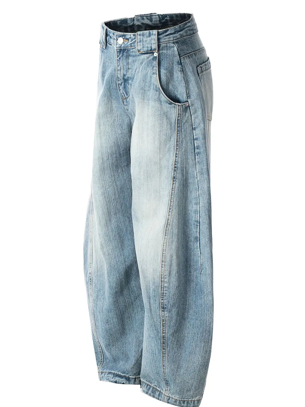 Men's Wide Leg Baggy Jeans, image 2