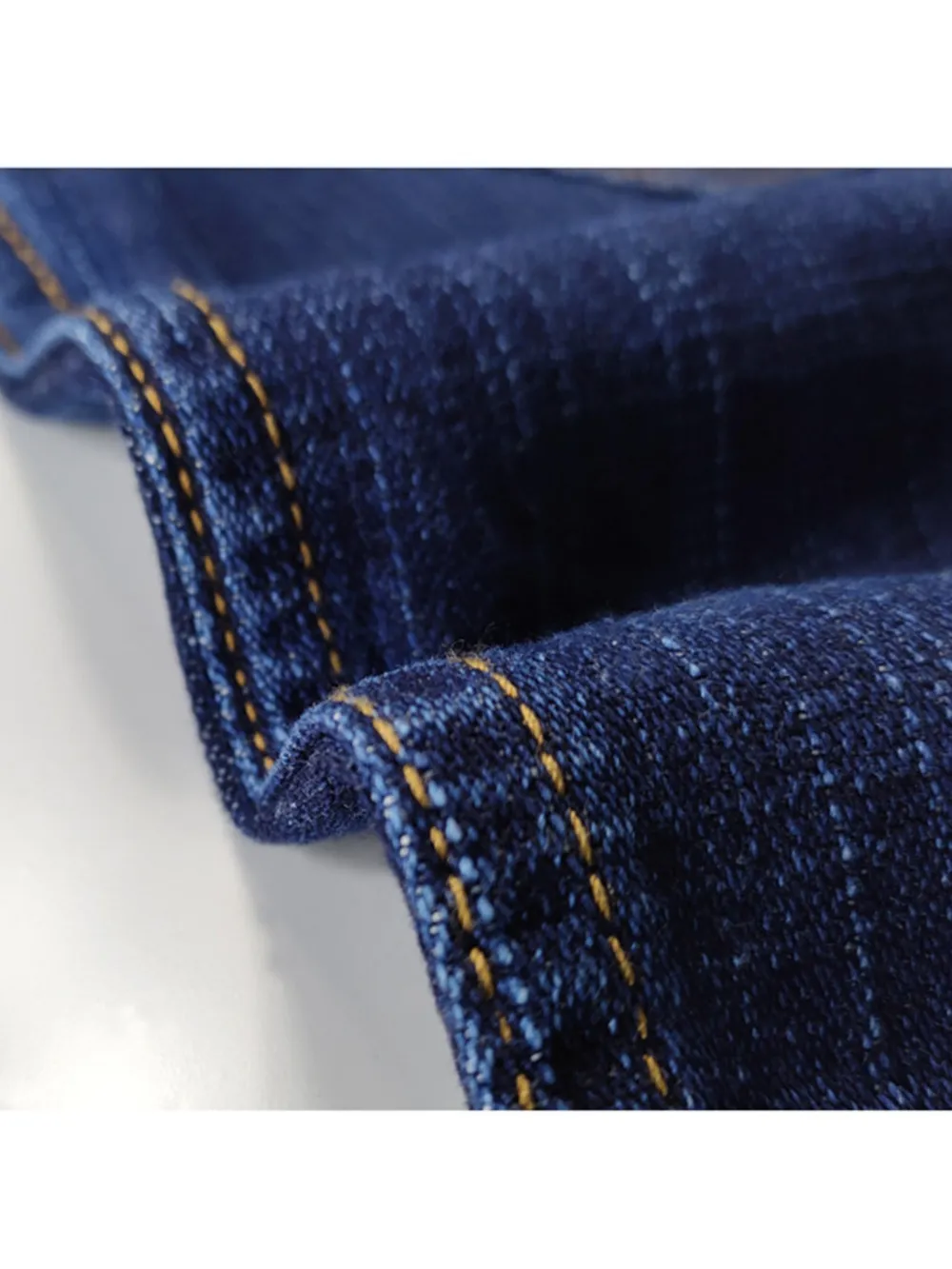 Men's Plus Size Button Up Long Sleeve Denim Shirt, image 9