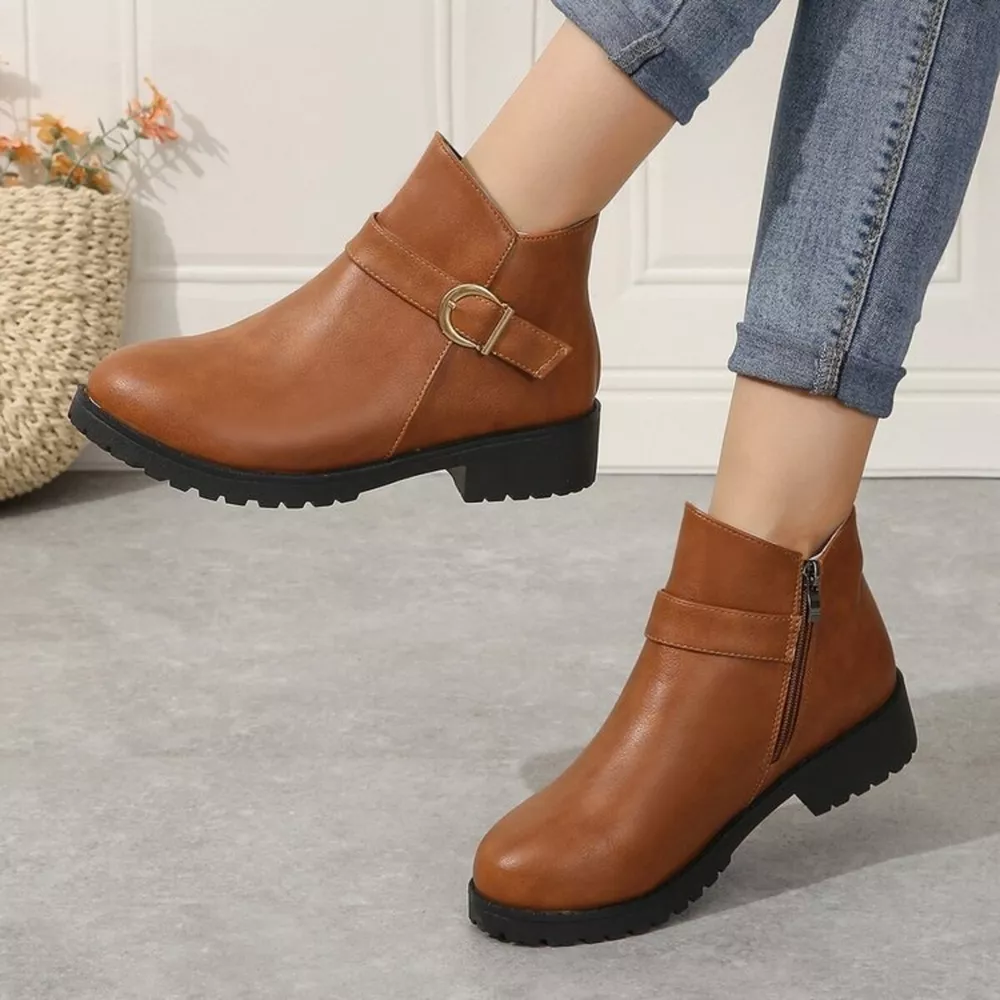 Buckle Accent Ankle Boots, image 7