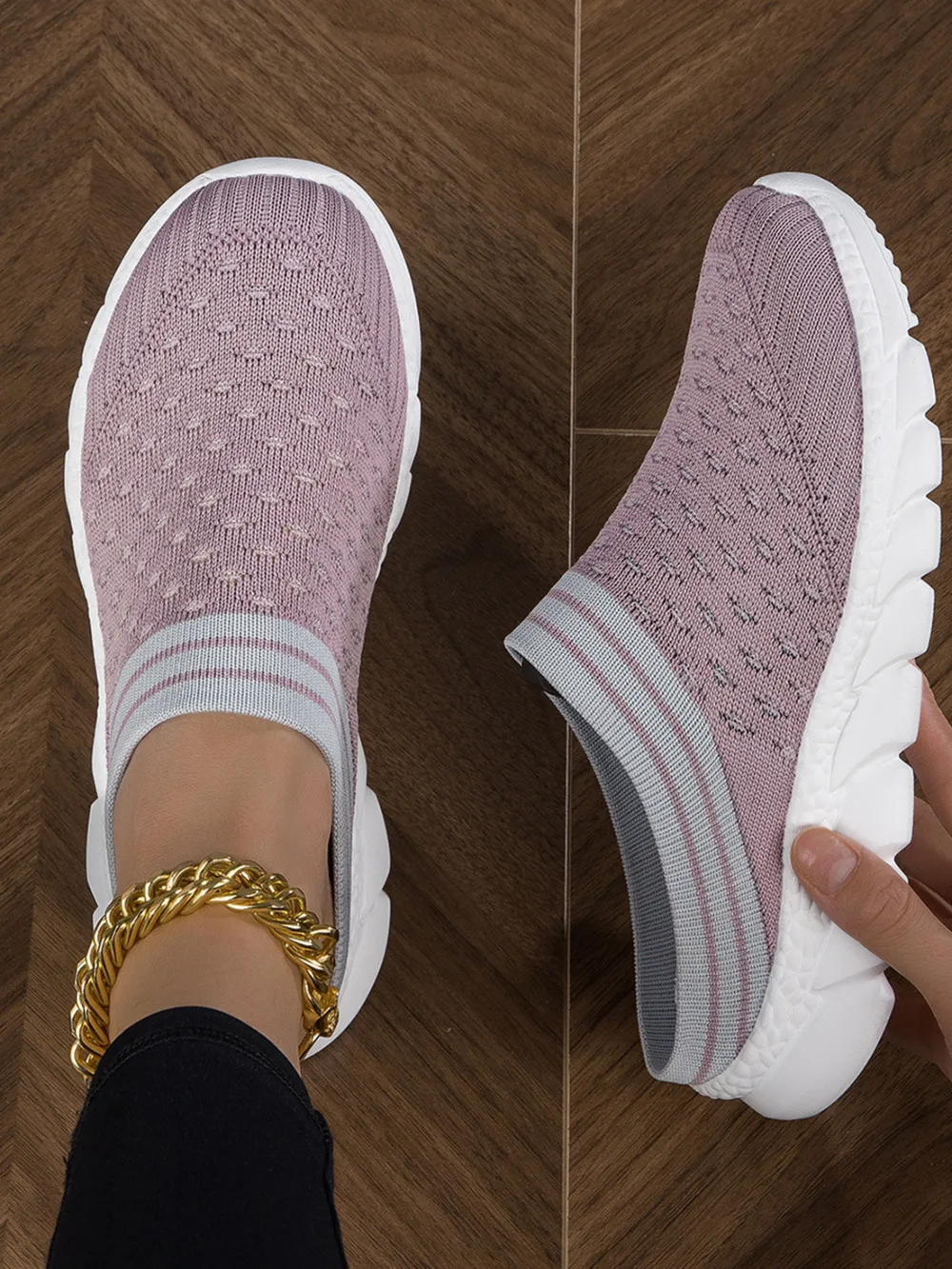 Breathable Mesh Slip-On Sneakers, image 9