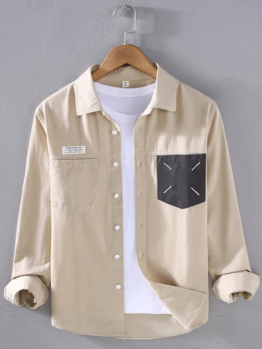 Men's Plus Size Button Up Long Sleeve Shirt
