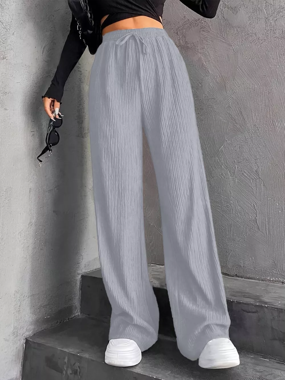 Drawstring Wide Leg Pants, image 25