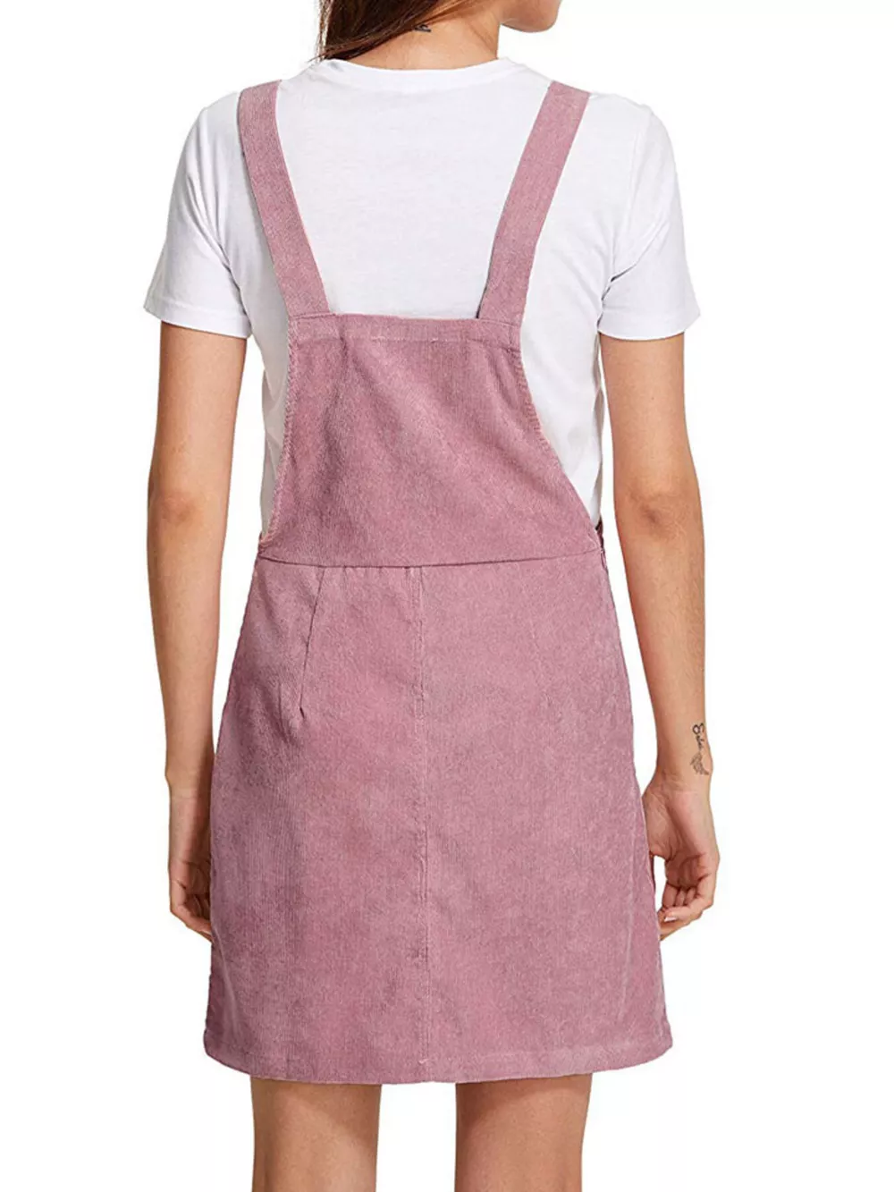 Corduroy Wide Strap Overall Dress, image 13