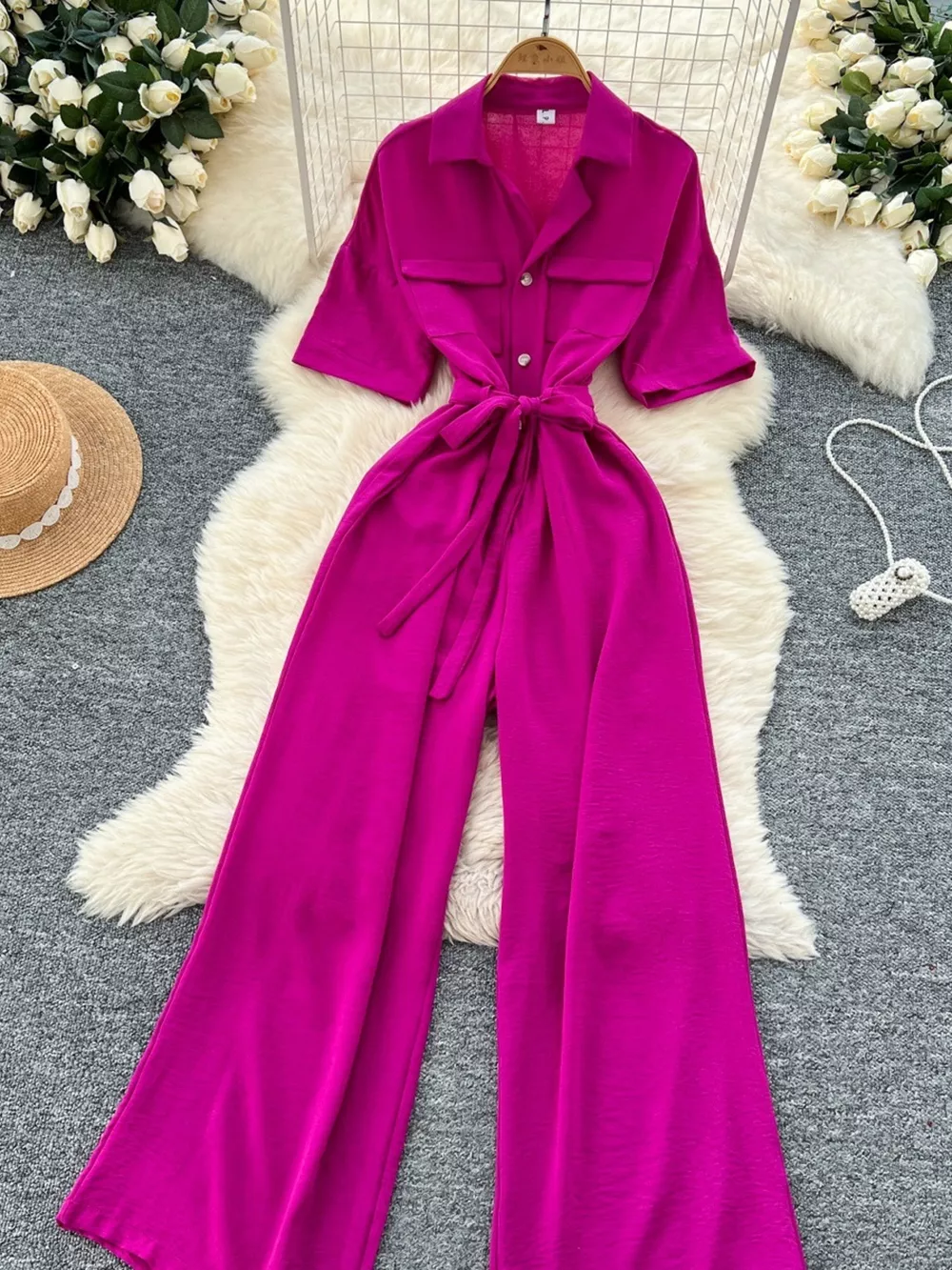 Tie Waist Wide Leg Jumpsuit, image 34