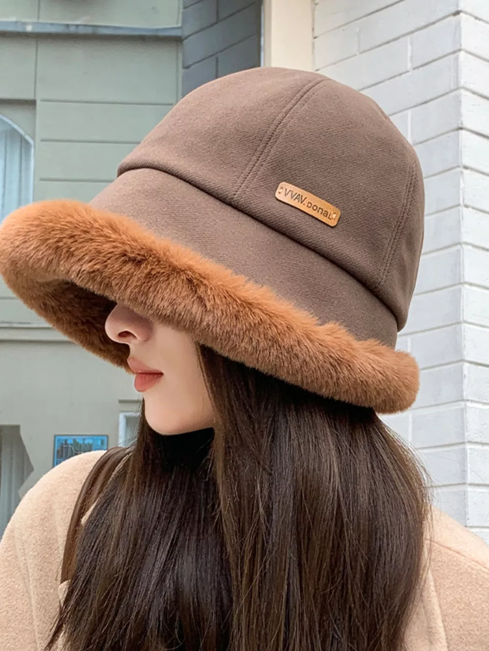 Fuzzy Trim Bucket Hat, image 7