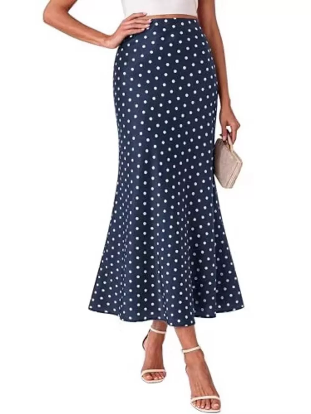 High-Waisted Mermaid Midi Skirt, image 7