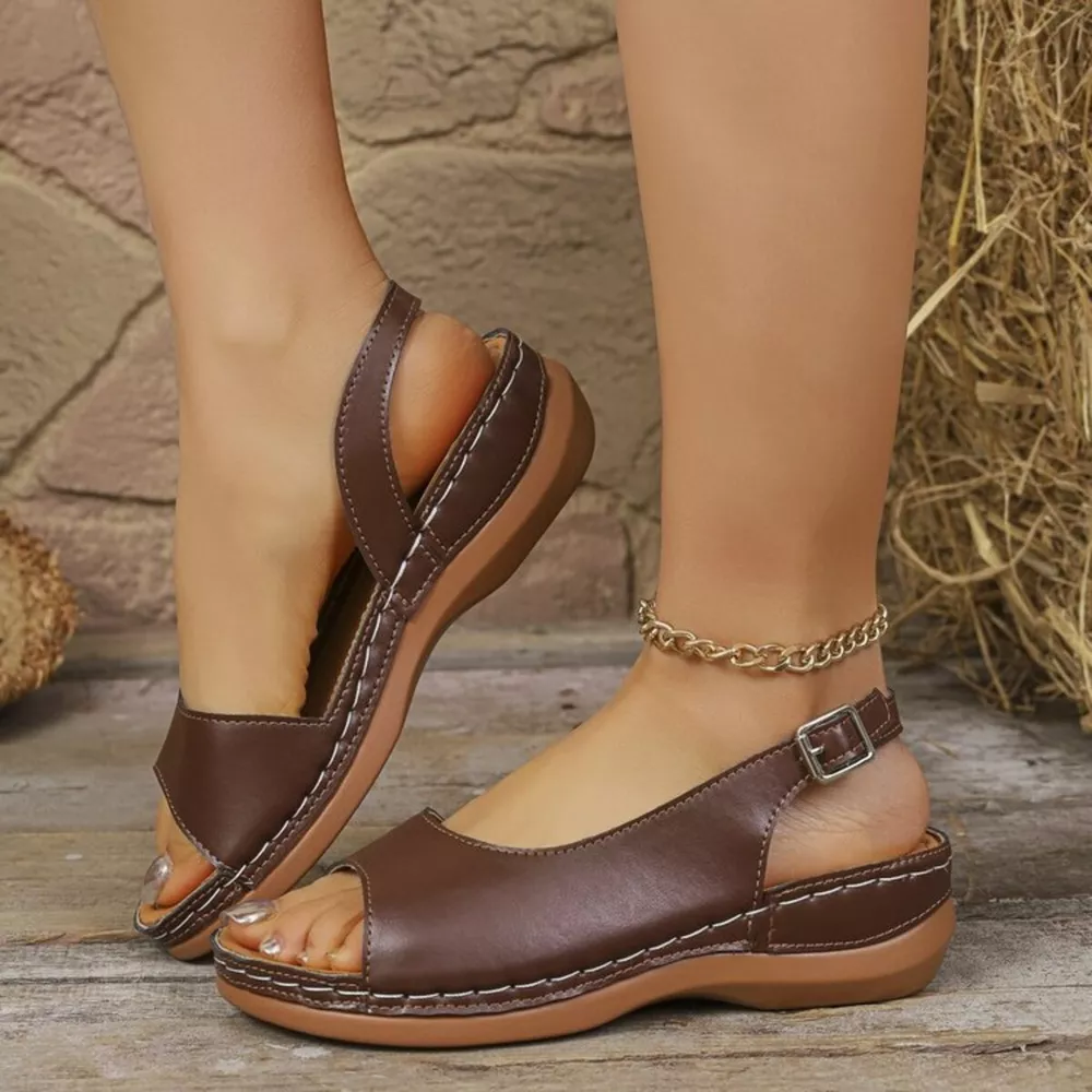 Open Toe Wedge Sandals, image 6
