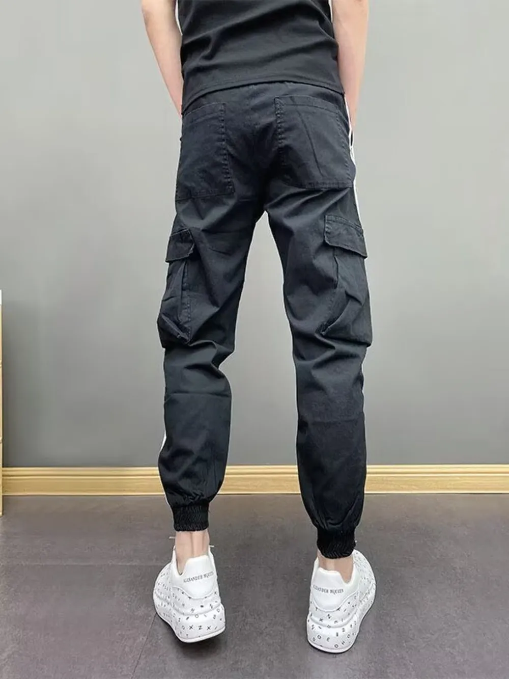 Men's Plus Size Side Striped Joggers, image 4