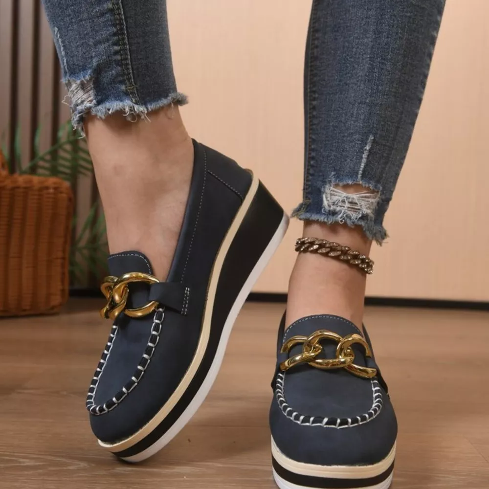 Round Toe Wedge Slip-Ons, image 6
