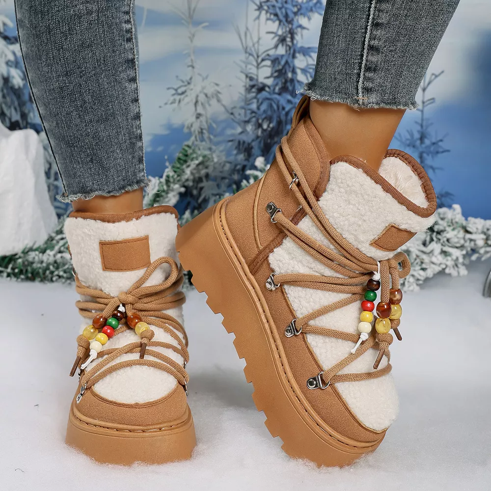 Lace-Up Platform Winter Boots, image 7