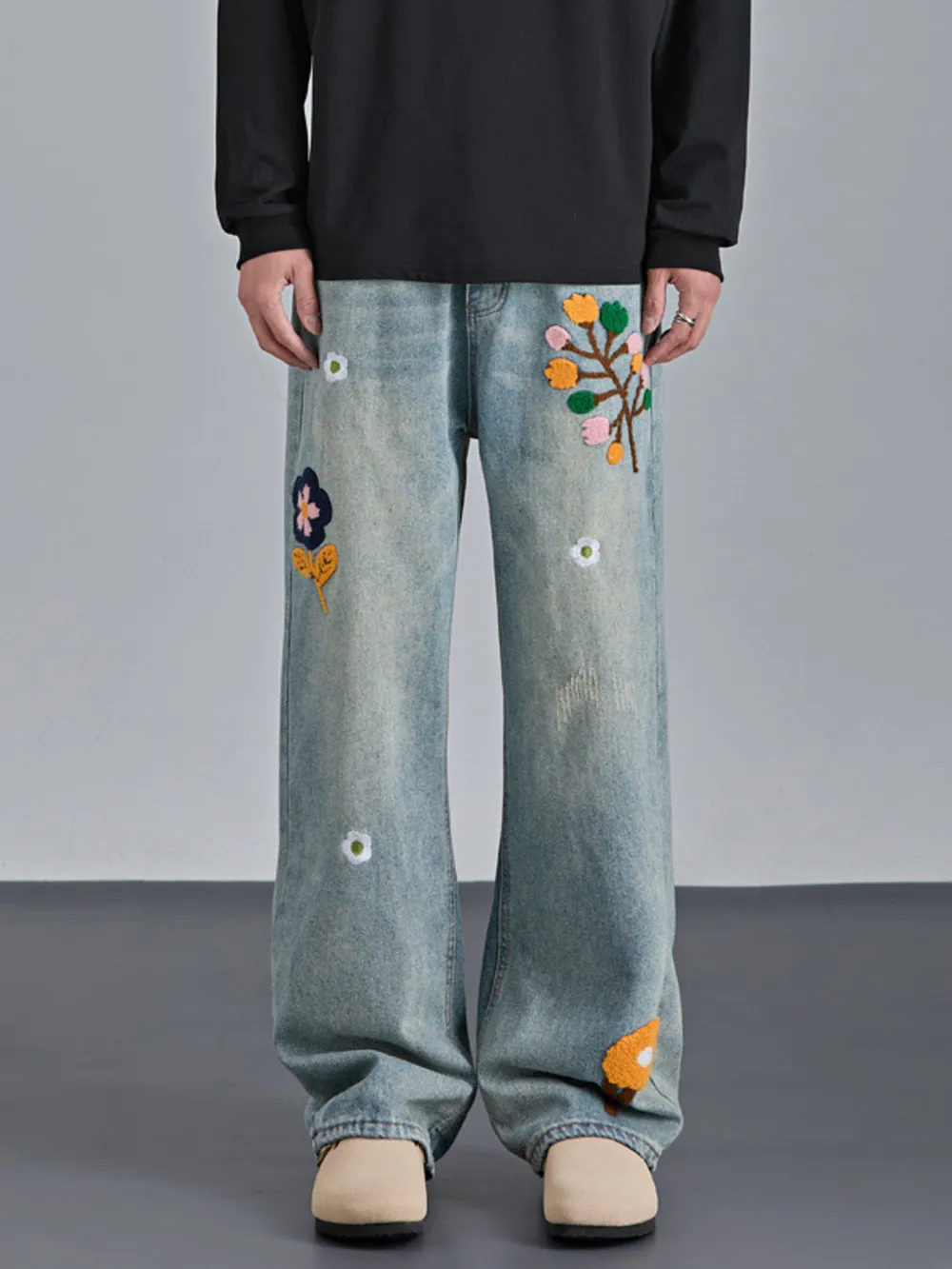 Men's Wide Leg Jeans, image 2