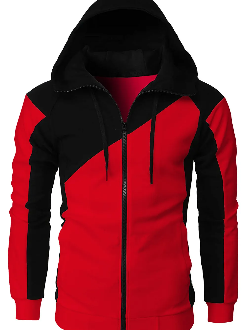 Men's Color Block Zip-Up Hoodie, image 6