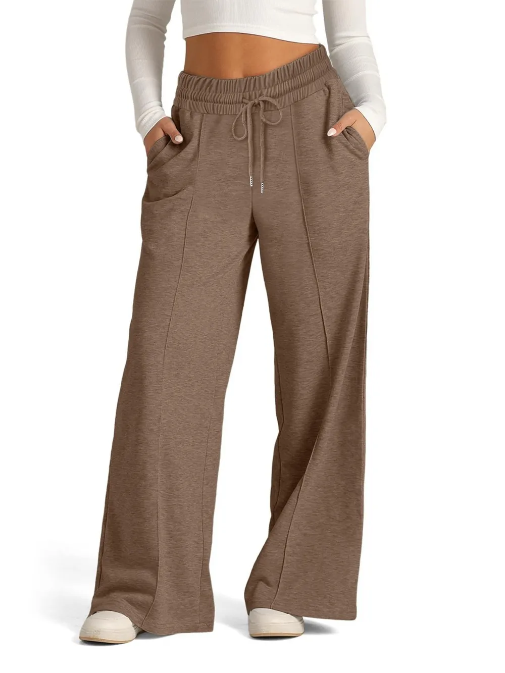 Full Size Drawstring Relaxed Fit Wide Leg Pants Plus Size, image 16