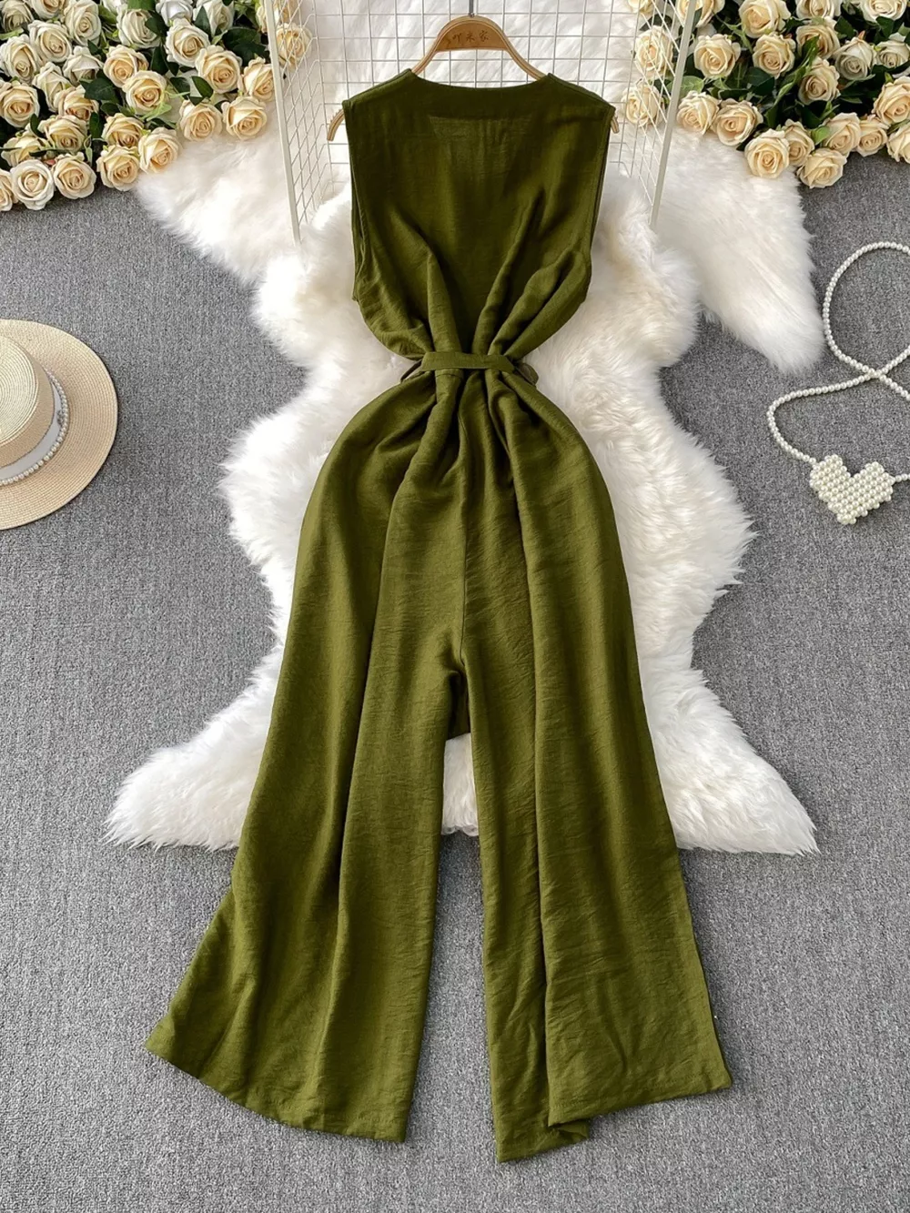 Sleeveless Wide Leg Jumpsuit, image 14