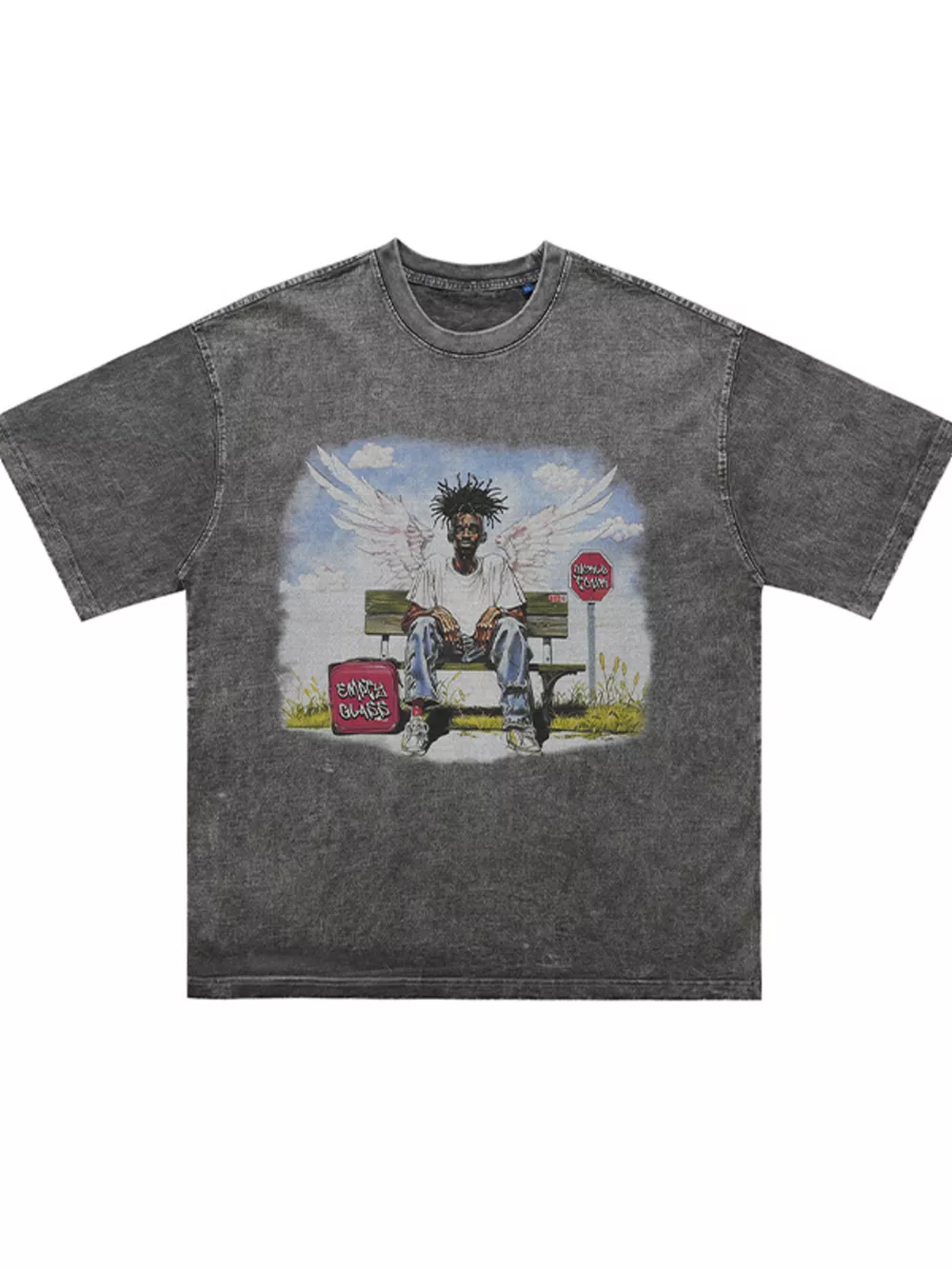 Men's Graphic Oversized Washed T-Shirt, image 7