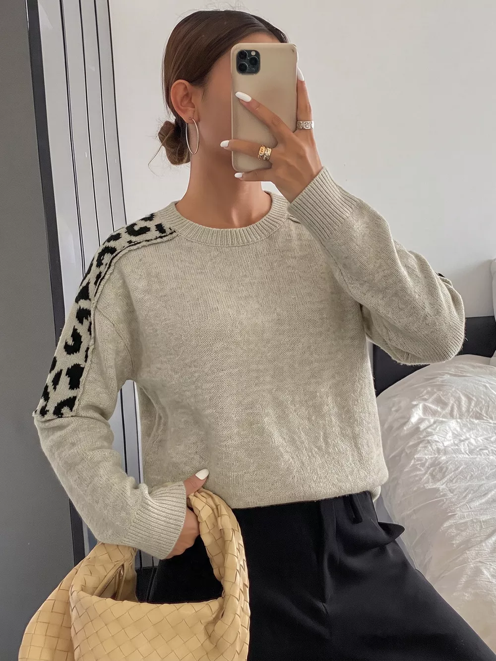 Leopard Round Neck Sweater, image 4