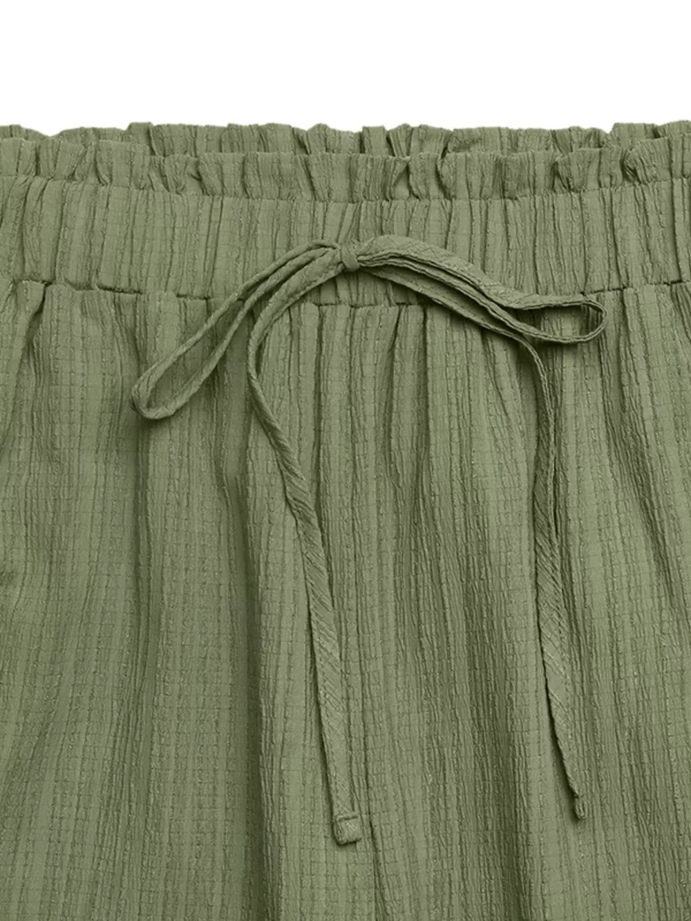 Wide Leg Drawstring Waist Pants, image 4