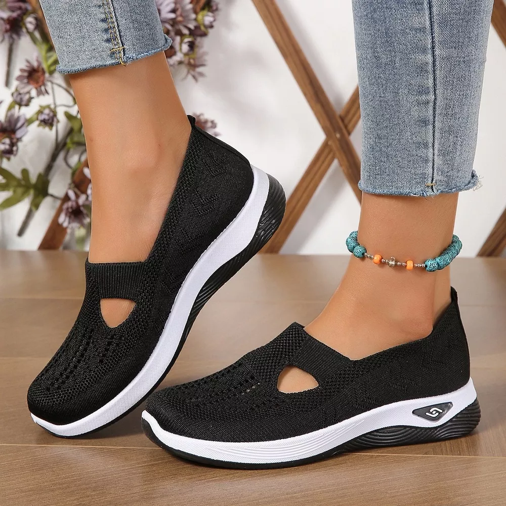 Round Toe Mesh Slip-Ons, image 3