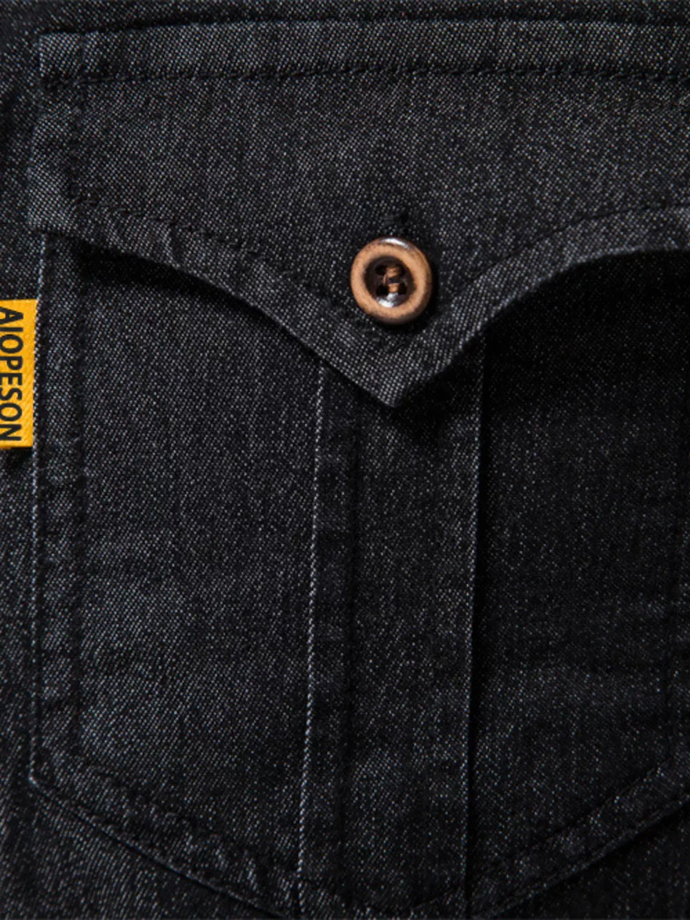 Men's Full Size Button Up Denim Shirt with Chest Pocket Plus Size, image 3