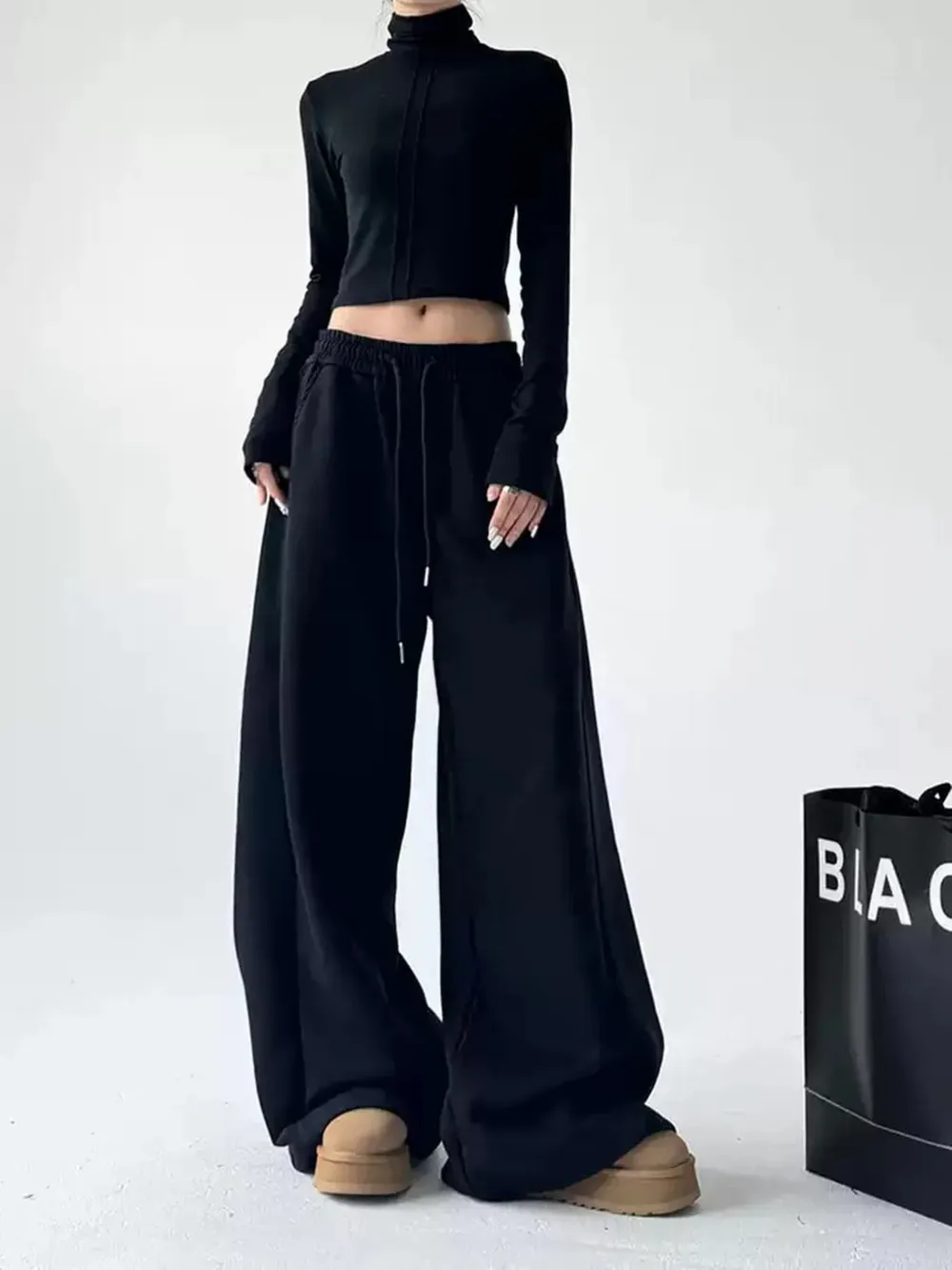 Oversized Wide Leg Drawstring Pants, image 17