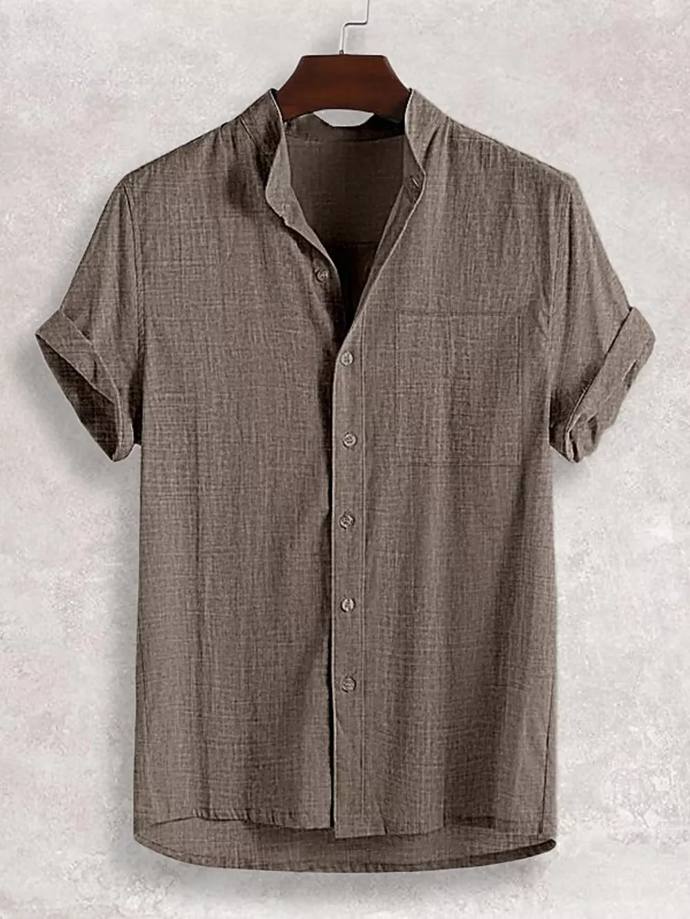 Men's Full Size Casual Button Up Short Sleeve Shirt Plus Size, image 6