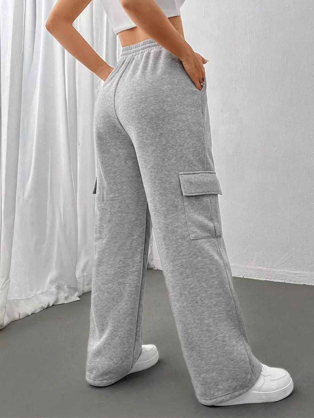 Relaxed Fit Pants with Drawstring Waist, image 9