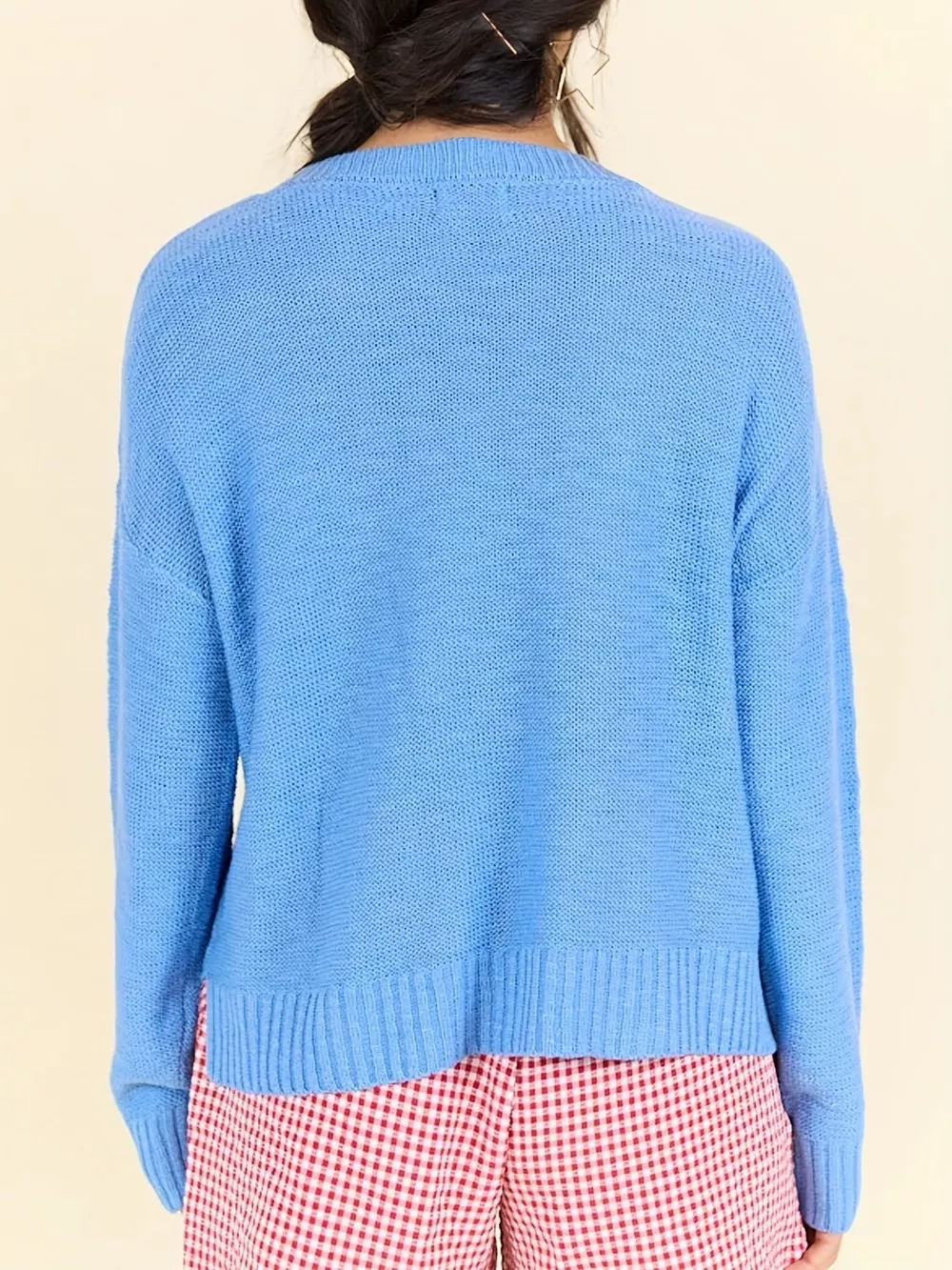 Stars and Stripes Patriotic Drop Shoulder Sweater, image 4
