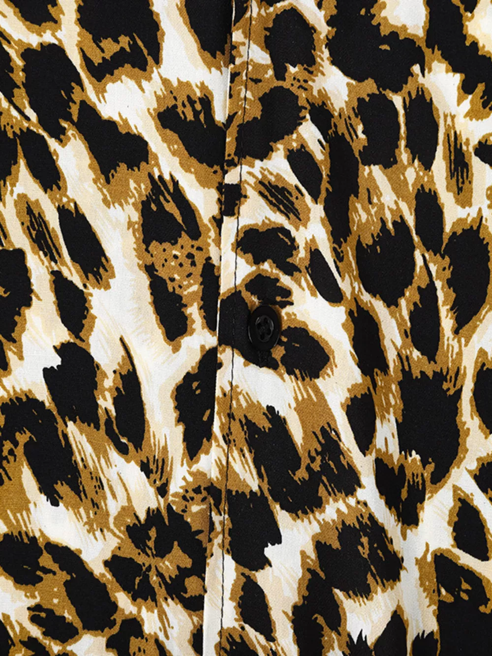 Men's Full Size Leopard Print Short Sleeve Shirt Plus Size, image 5