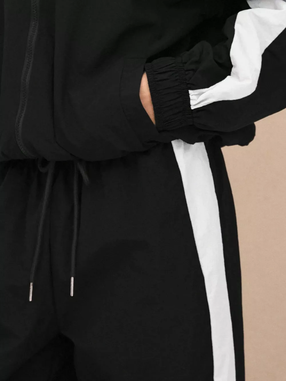 Color-Block Tracksuit and Wide-Leg Pants Set, image 7