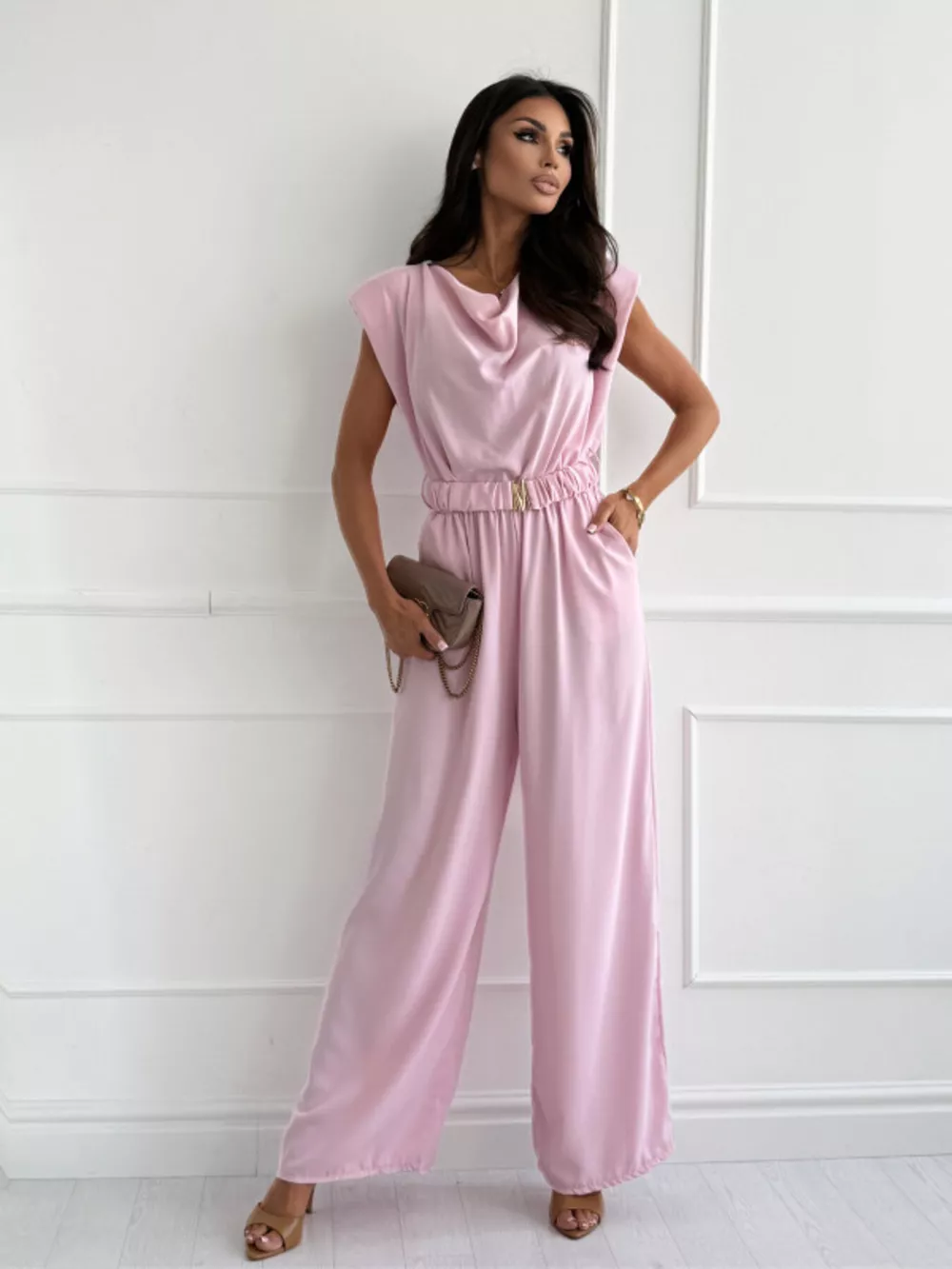 Cowl Neck Wide-Leg Jumpsuit, image 23