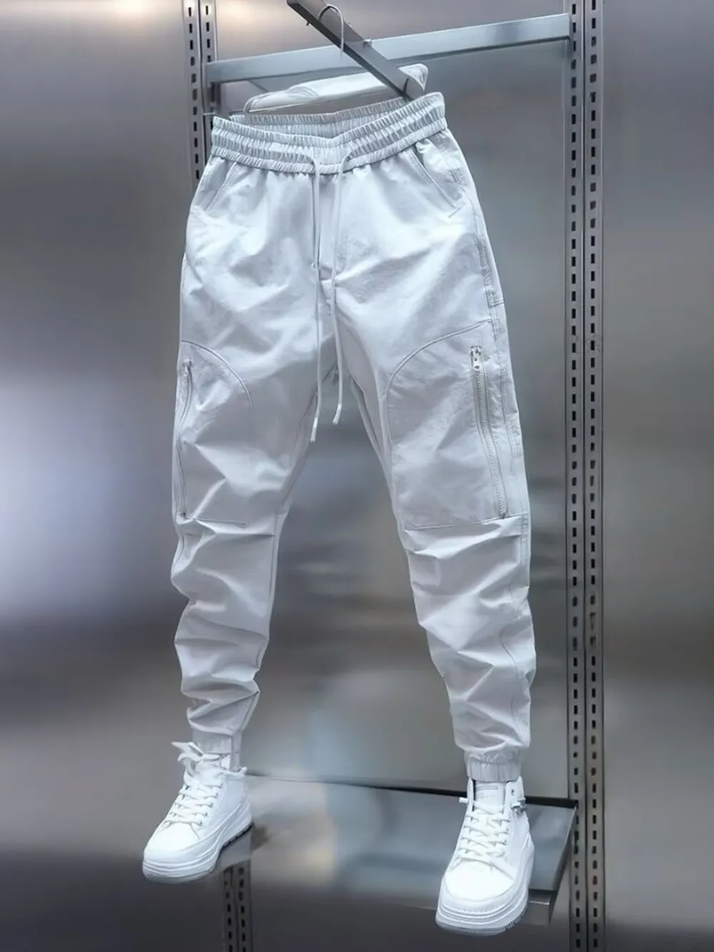 Men's Plus Size Elastic Waist Joggers, image 3