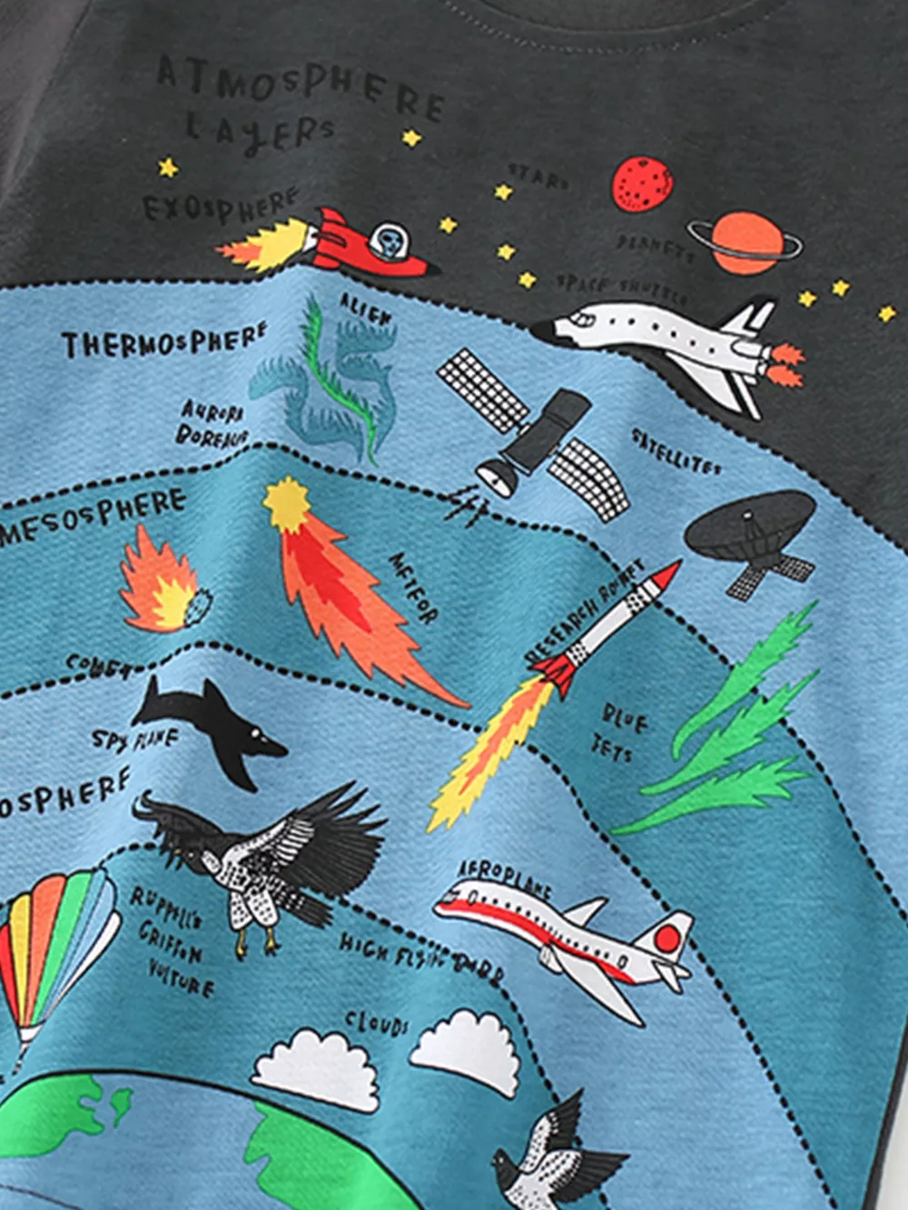 Children's Cartoon Print Round Neck T-Shirt, image 3
