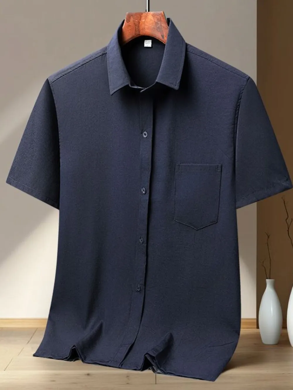 Men's Full Size Button Up Short Sleeve Shirt Plus Size, image 4