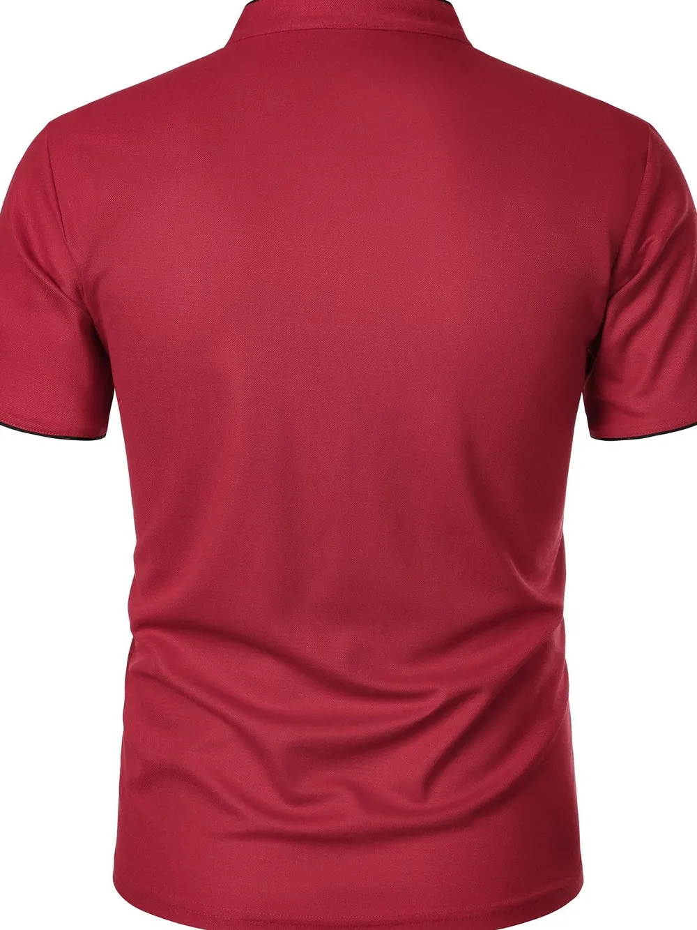 Men's Full Size Short Sleeve Contrast Trim Polo Plus Size, image 6