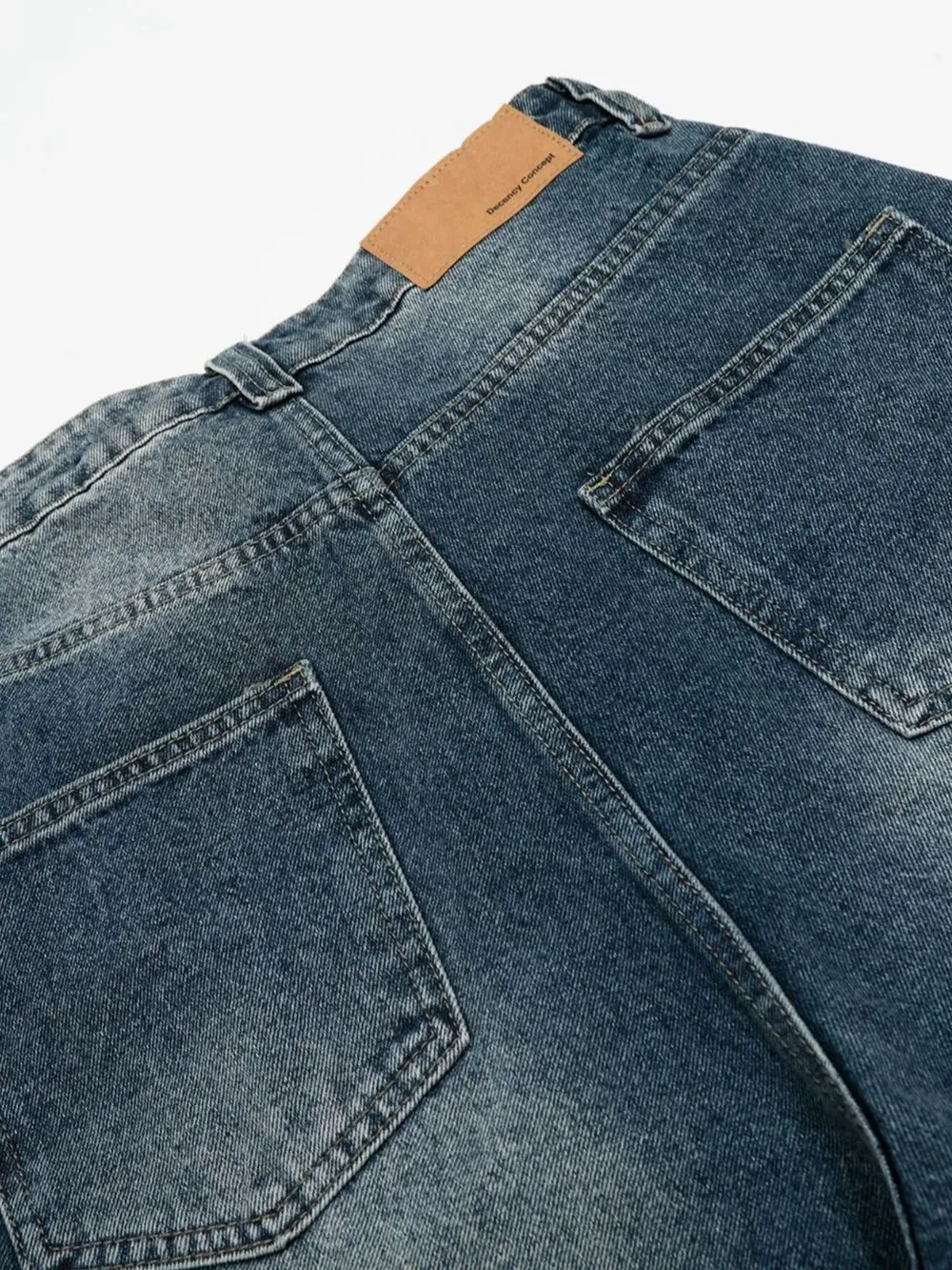 Men's Pearl Embellished Wide Leg Denim Shorts, image 10