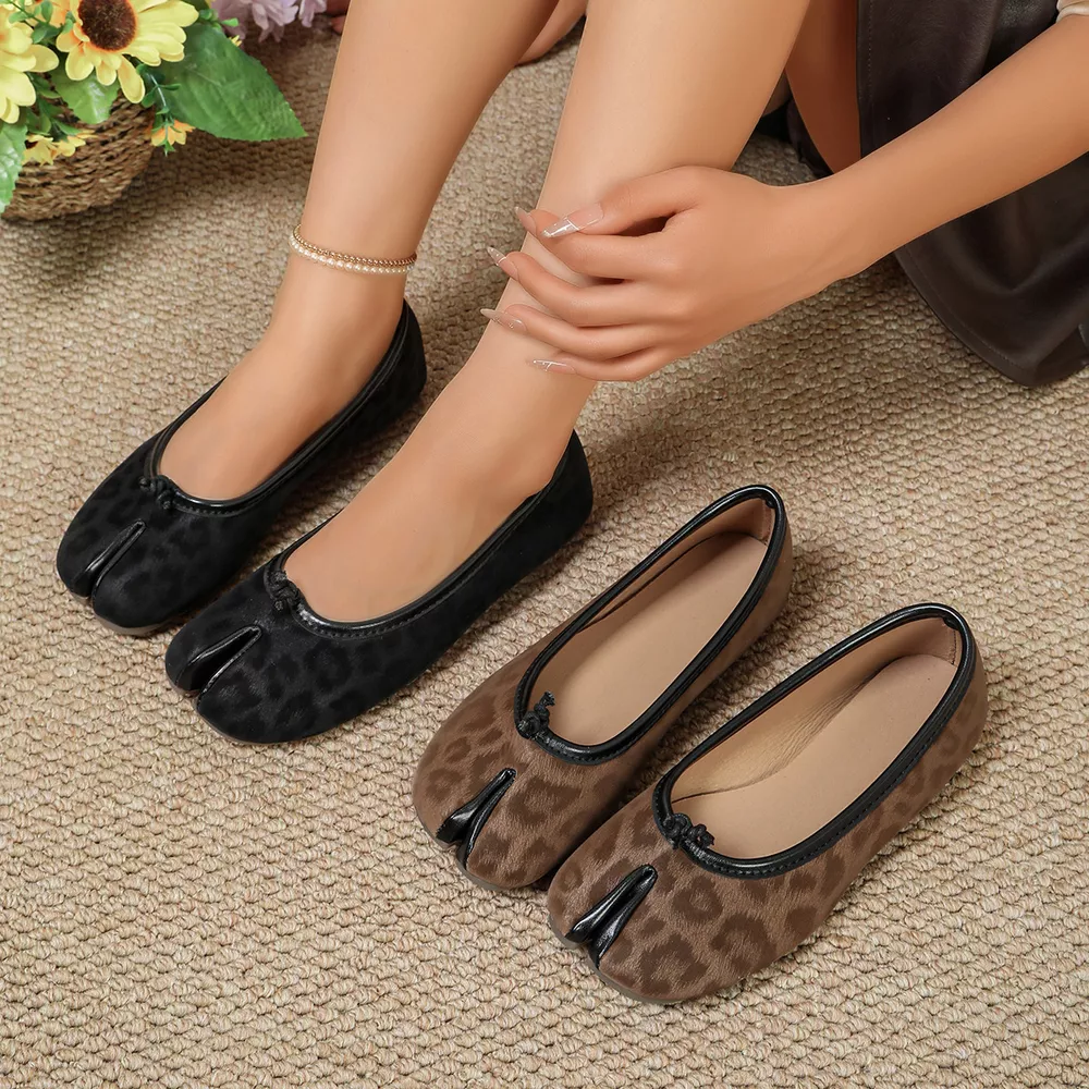 Split-Toe Leopard Slip-Ons, image 2