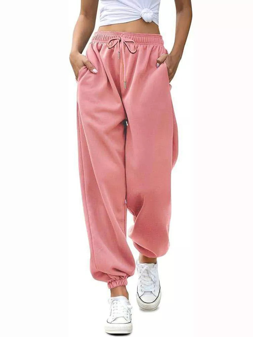 Loose Fit Drawstring Joggers, image 13