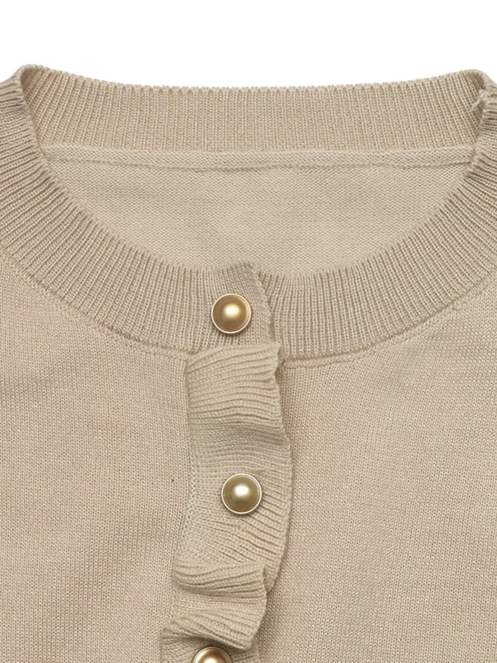 Ruffle Hem Button-Up Cardigan, image 7