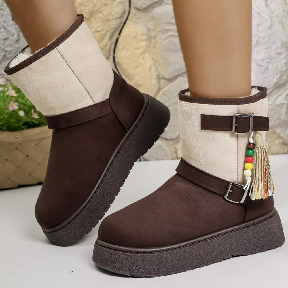Bohemian Style Ankle Boots with Tassel Decor, image 14