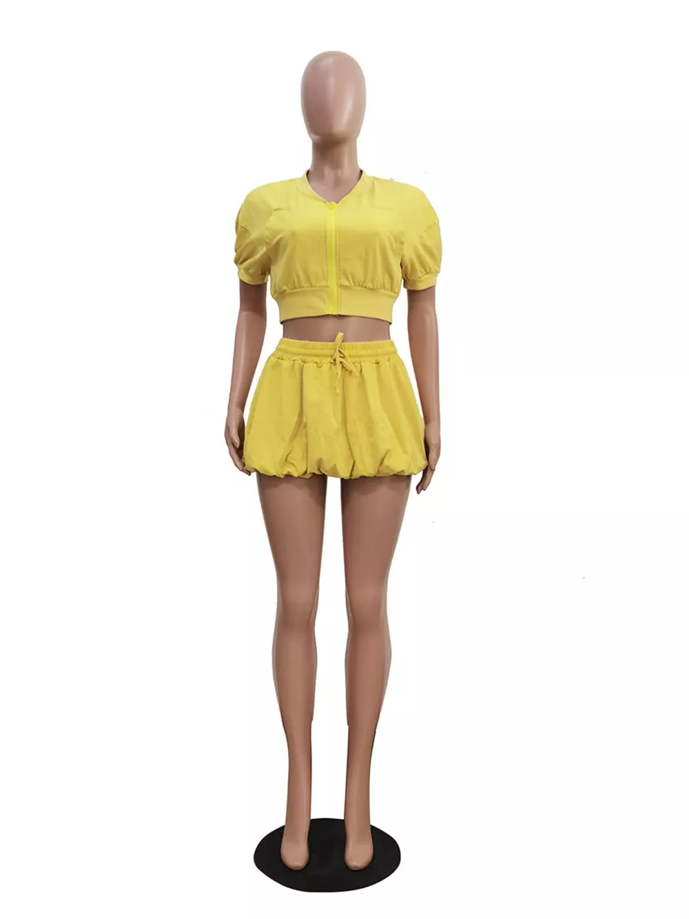 Zip Up Crop Top and Shorts Set, image 11