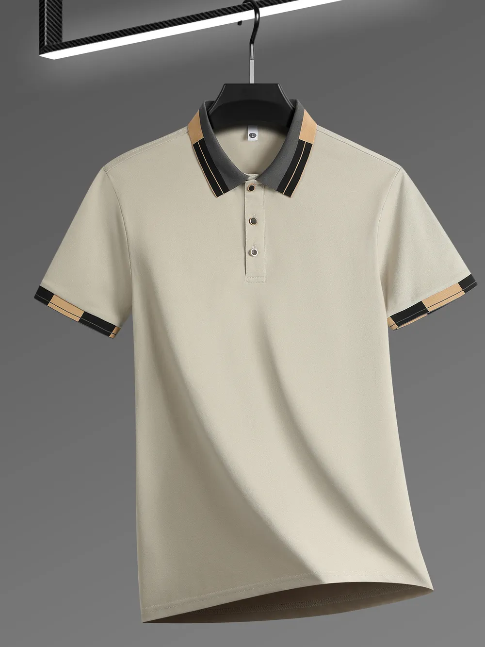 Men's Full Size Plus Size Button Detail Short Sleeve Polo Plus Size, image 2