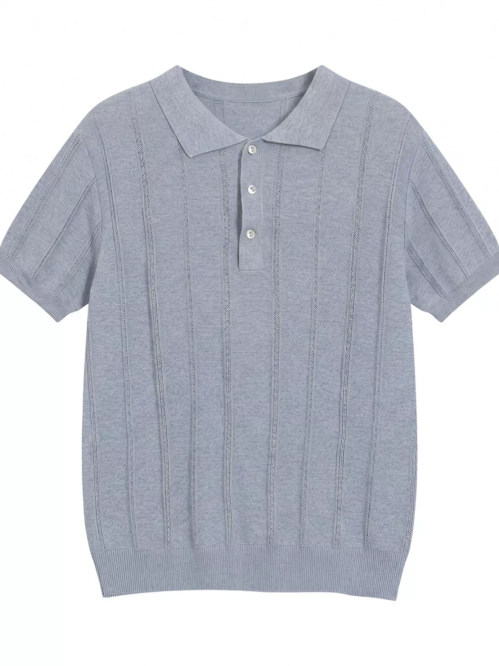 Men's Button Detail Short Sleeve Polo, image 7