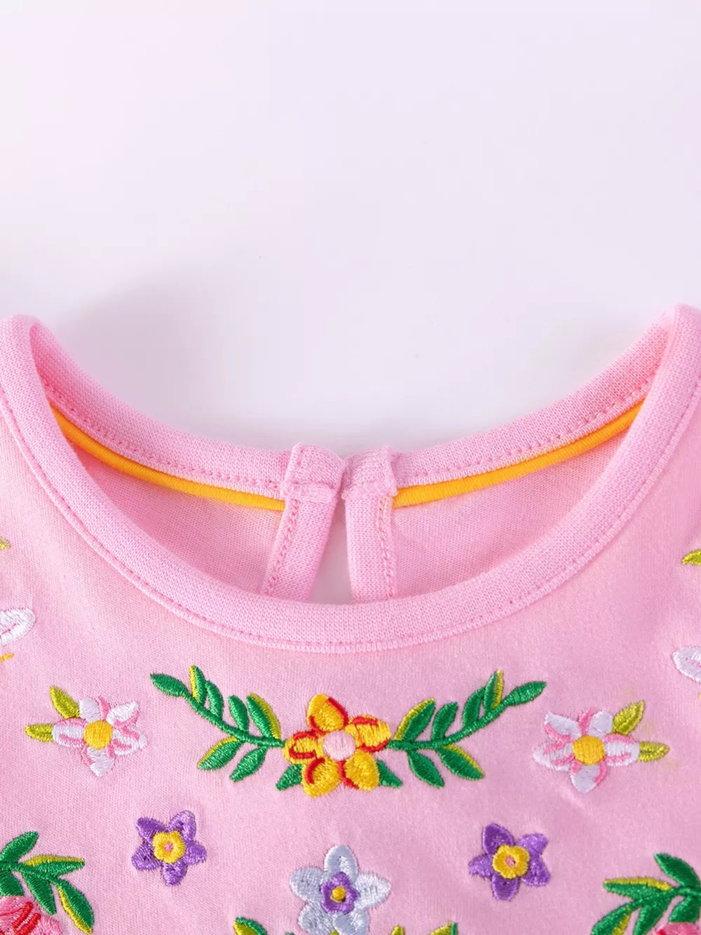Children's Floral Embroidered Ruffle Sleeve Casual Dress, image 3