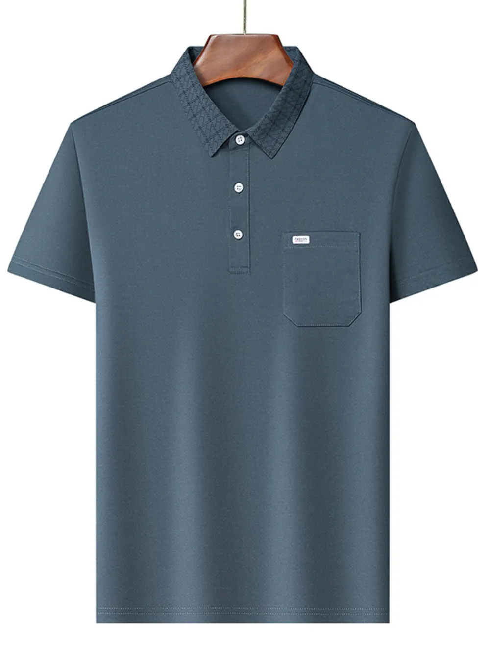 Men's Plus Size Short Sleeve Polo with Chest Pocket, image 6