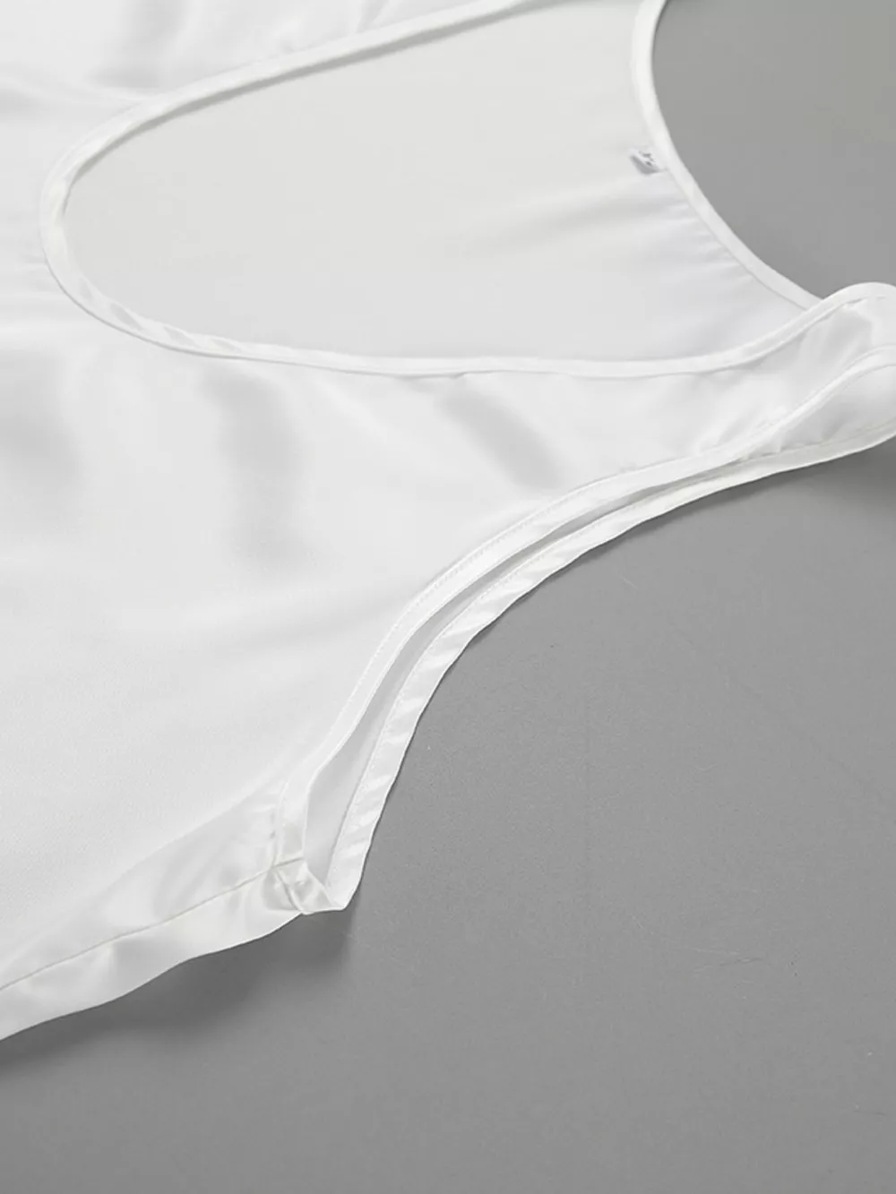 Satin Deep V-Neck Tank, image 9