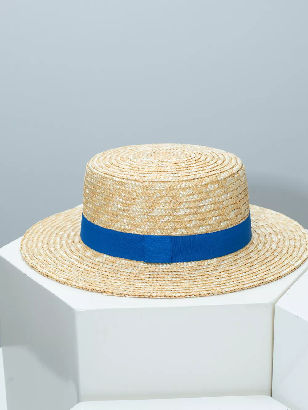 Straw Boater Hat with Ribbon, image 10