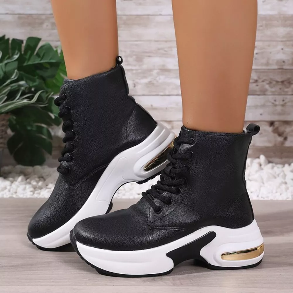 Lace Up Platform Ankle Boots, image 3