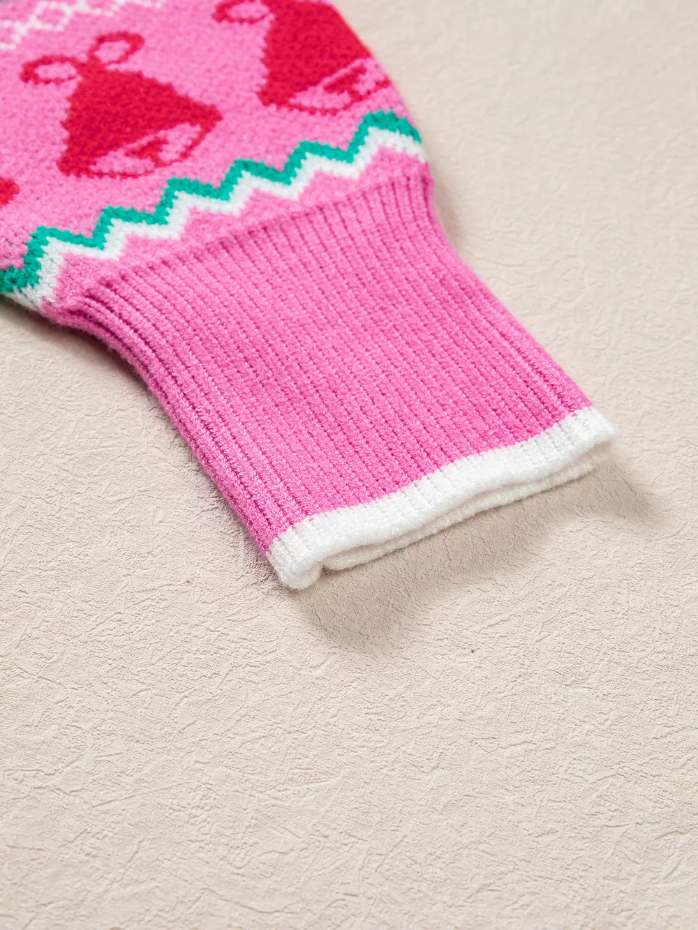 Christmas Holiday Graphic Round Neck Knit Sweater, image 9